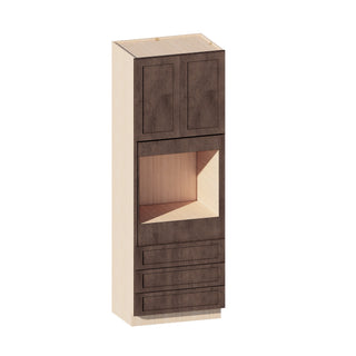 Rustic Wood - 33"W × 90"H Tall Oven Cabinet