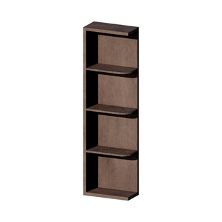Rustic Wood - 6"W × 42"H Open Shelf Wall End Cabinet
