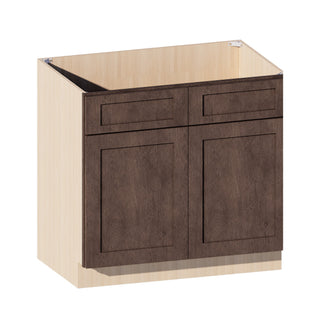 Rustic Wood - 36"W Sink Base Cabinet