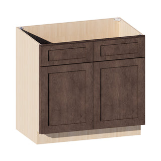 Rustic Wood - 36"W Vanity Sink Base Cabinet