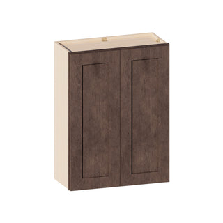 Rustic Wood - 27"W × 36"H Standard Wall Cabinet