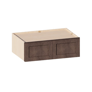 Rustic Wood - 36"W × 12"H Deep (24") Wall Bridge Cabinet