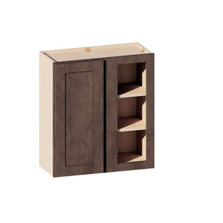 Rustic Wood - 27"W × 30"H Blind Corner Wall Cabinet