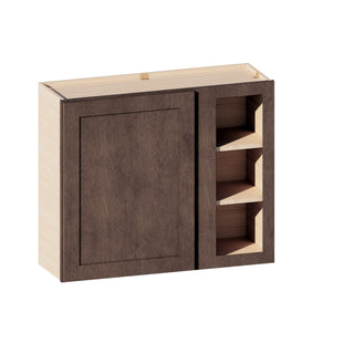 Rustic Wood - 36"W × 30"H Blind Corner Wall Cabinet