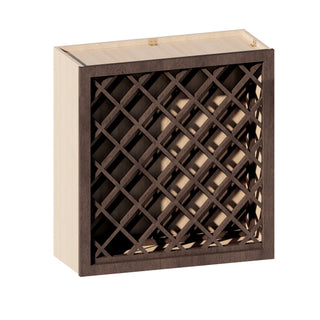 Rustic Wood - 24"W × 30"H Wine Rack Wall Cabinet