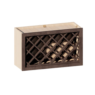 Rustic Wood - 30"W × 18"H Wine Rack Wall Cabinet