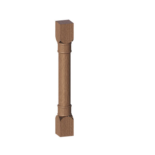 Roble ámbar - Pata decorativa clásica de 3" An. × 34-1/2" L