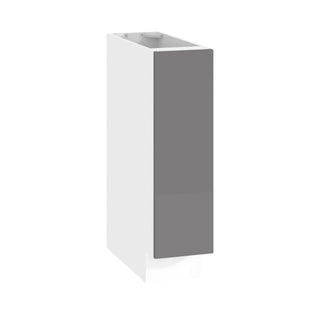 Frameless High-Glossy Gray - 09"W Full-Height Door Base Cabinet