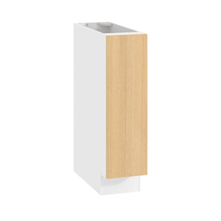 Frameless Oak Blonde - 09"W Full-Height Door Base Cabinet