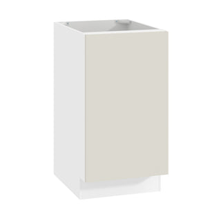 Frameless Matte Ivory - 18"W Full-Height Door Base Cabinet