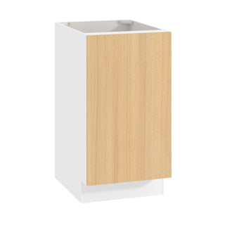 Frameless Oak Blonde - 18"W Full-Height Door Base Cabinet