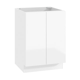 Frameless High-Glossy White - 24"W Full-Height Door Base Cabinet
