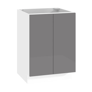 Frameless High-Glossy Gray - 24"W Full-Height Door Base Cabinet