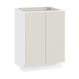 Frameless Matte Ivory - 24"W Full-Height Door Base Cabinet