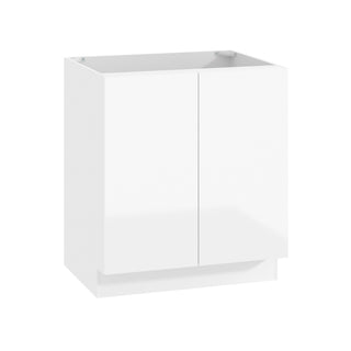 Frameless High-Glossy White - 30"W Full-Height Door Base Cabinet
