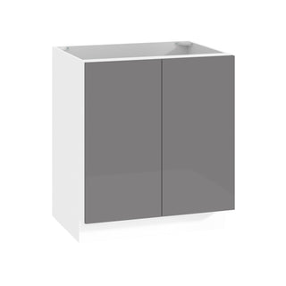 Frameless High-Glossy Gray - 30"W Full-Height Door Base Cabinet