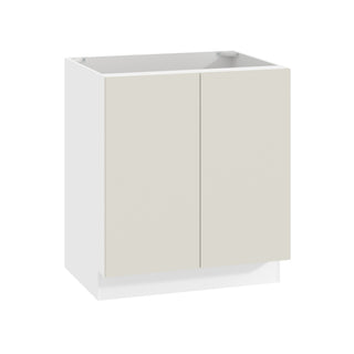 Frameless Matte Ivory - 30"W Full-Height Door Base Cabinet