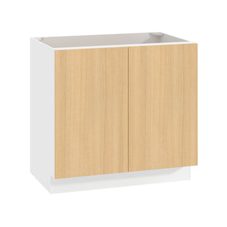 Frameless Oak Blonde - 36"W Full-Height Door Base Cabinet
