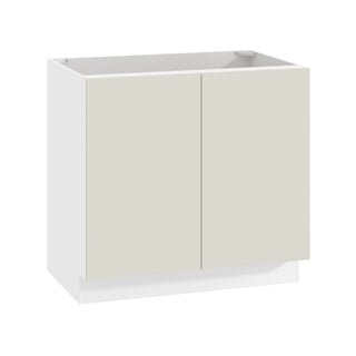 Frameless Matte Ivory - 36"W Full-Height Door Base Cabinet