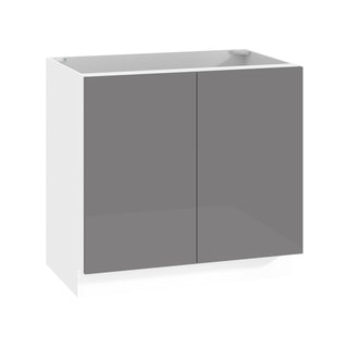Frameless High-Glossy Gray - 36"W Full-Height Door Base Cabinet