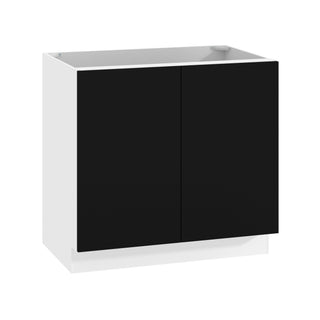 Frameless Matte Black - 36"W Full-Height Door Base Cabinet
