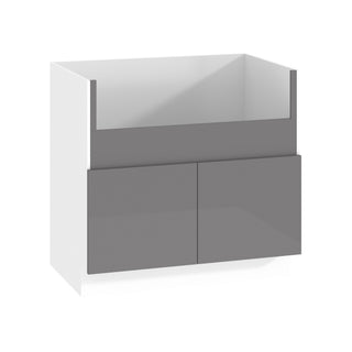 Frameless High-Glossy Gray - 36"W Farmhouse Sink Base Cabinet