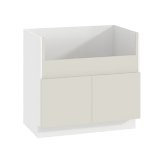 Frameless Matte Ivory - 36"W Farmhouse Sink Base Cabinet