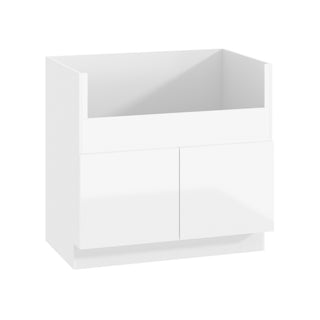 Frameless High-Glossy White - 36"W Farmhouse Sink Base Cabinet