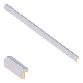 Dove Gray - 2"W × 96"L Angled Light Rail Molding