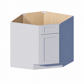 Gris Paloma - Mueble bajo para fregadero de esquina de 36" de ancho