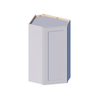 Dove Gray - 27"W × 42"H Diagonal Corner Wall Cabinet