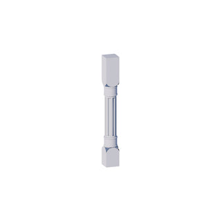 Dove Gray - 3"W × 34-1/2"L Fluted Decorative Leg