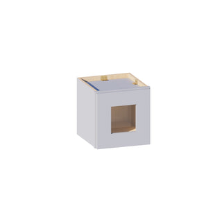 Dove Gray - 12"W × 12"H Glass-Door Wall Cabinet