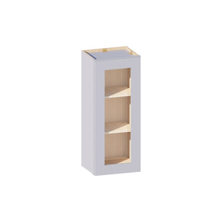 Dove Gray - 15"W × 36"H Glass-Door Wall Cabinet