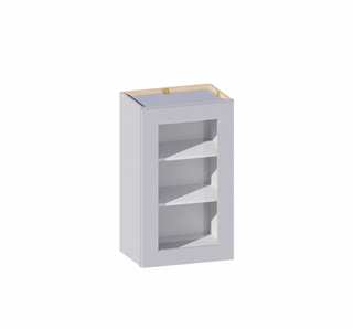 Gris Paloma - Gabinete de Pared con Puerta de Vidrio de 45.7 cm de Ancho × 76.2 cm de Alto