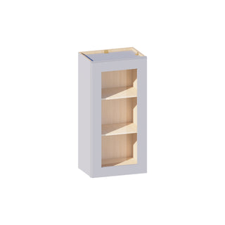 Dove Gray - 18"W × 36"H Glass-Door Wall Cabinet
