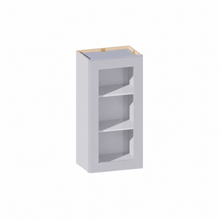 Gris Paloma - Gabinete de pared con puerta de cristal de 45,72 cm de ancho x 91,44 cm de alto