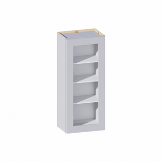 Gris Paloma - Gabinete de pared con puerta de cristal de 46 cm de ancho x 107 cm de alto
