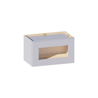 Dove Gray - 21"W × 12"H Glass-Door Wall Cabinet