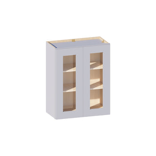 Dove Gray - 24"W × 30"H Glass-Door Wall Cabinet