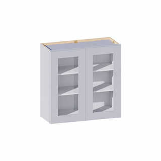 Gris Paloma - Gabinete de Pared con Puerta de Vidrio de 30"An. × 30"Al.