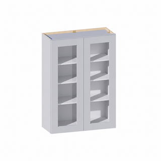Gris Paloma - Gabinete de pared con puerta de vidrio de 30"An. × 42"Al.