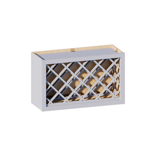 Dove Gray - 30"W × 18"H Wine Rack Wall Cabinet