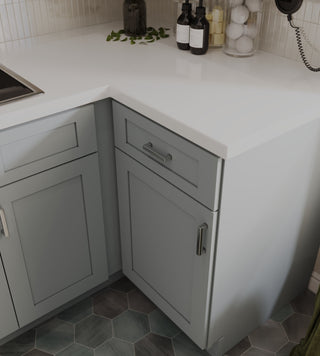 Dove Gray - 30"W Full - Height Door Base Cabinet - homecabinets