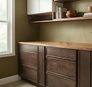 Slim Mocha Brown Shaker Sample Door