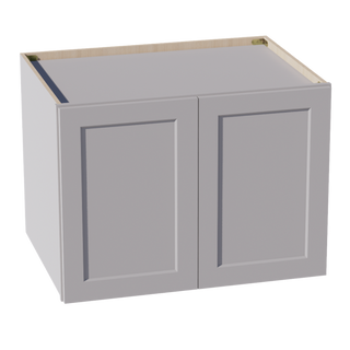 HA-W332424: Ash Gray Shaker 33"W x 24"H x 24"D 2 Doors & 1 Shelf Standard Bridge Wall Cabinet