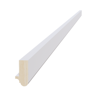 HF-LRM: Frost White Shaker 96"W x 1-1/2"H x 3/4"D Light Rail Molding