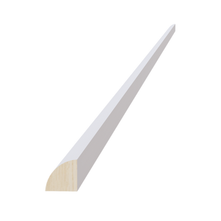 SF-QRM: Frost White Slim Shaker 96"W x 3/4"H x 3/4"D Quarter Round Shoe Molding