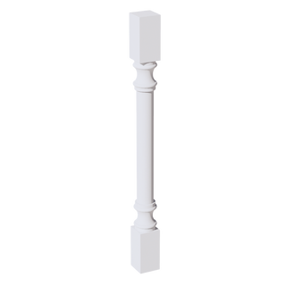 SF-RP336: Frost White Slim Shaker 03"W x 36"H x 03"D Round Roman Pillar