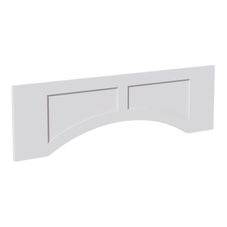 SF-VARP42: Frost White Slim Shaker 42"W x 12"H x 3/4"D Arched Valance with Raised Panel